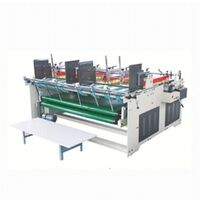 China Paper Machinery Semi-automatic Folder Gluer Paper Box Gluer Press Paper Box