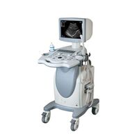 Professional 15 inch black and white ultrasound machine with cart