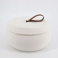 Woven Storage Basket Jute Foldable Rope Box Foldable Home Decor Cotton HGSN276