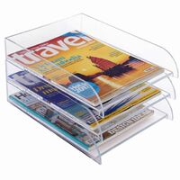 Clear Acrylic Stacking Letter Tray Clear Acrylic Paper Tray Acrylic Document Collection Tray