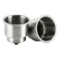 Stainless Steel Cup Drink Holder with Drain for Marine Boat Rv
