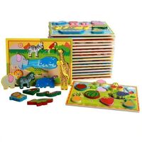 Wholesale Children Early Education Toys Animal Wooden Puzzle Toys Children Educational Wooden Puzzle