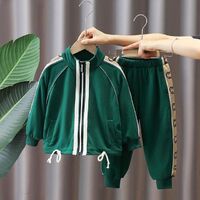 2022 autumn boutique suit new children's foreign style boys and girls sports and leisure clothes baby two-piece set