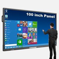 65/75/86/100/110 inch finger multi-touch screen intelligent LCD display meeting room electronic digital interactive intelligent whiteboard