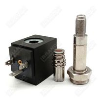 3 Way NC Coffee Maker Solenoid Coil BDA and Armature Plunger Cartridge for Espresso Machine 3 Way Solenoid