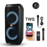 Partybox TWS FG206-07 Dual 6-inch Trolley Karaoke Portable Party Wireless Charging Speaker