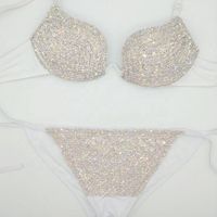 Custom Jewelry Diamond Shiny Sparkle Bikini Women's Diamond Swimwear