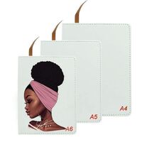 Hot sale sublimation custom blank a5 leather notebook diary agenda cover wholesale back to school supplies