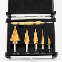 GOLDMOON stepped 5 pcs high speed steel cobalt step bit set m35 for metal