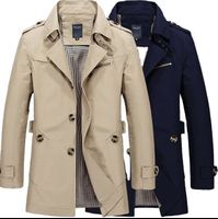 2022 new autumn and winter men's plus size washed windbreaker men's jacket