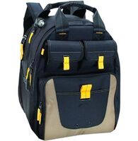 Free Sample Custom Leathercraft Multi Tool Bag E-Charge Lighted USB Charging Tool Backpack, 36 Pockets