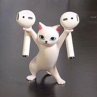 Dancing Cat Headphone Holder AirPods Headphone Holder Cute Doll Handmade Ornament