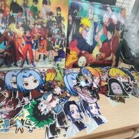 200 Designs Wholesale 3D Anime Motion Stickers Jujutsu Kaisen DBZED Demon Slayer 3D Waterproof Car Stickers Wall Art