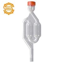 Plastic S Shape 2 Chamber Air Lock Bubbler Air Lock For Fermentation Lock Beer Brewing