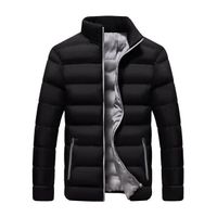 Men's Hooded Winter Coat Warm Down Jacket Thickened Cotton Coat Men's Cotton Coat