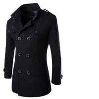 Fashion Coats Men's Wool Coats Men's Long Men's Coats Retro Style Men's Clothing