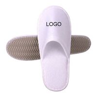 Wholesale custom logo disposable hotel slippers salon slippers coral fleece thick bottom non-slip high-end hotel slippers