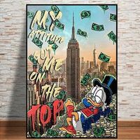 Home Decor Graffiti Pop Art Canvas Painting Wall Art Money Posters and Prints Custom Canvas Art Wall Decor