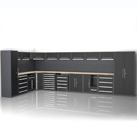 Workshop Garage Multi-functional Metal Tool Cabinet Free Standing Steel Tool Cabinet With Drawers And Wheels