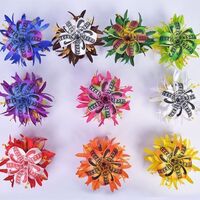 Factory Supplier HC00047 10 Colors 15cm Faux Velvet Spider Lily Hair Claw W Foam Flower Hawaiian Flower Party Headwear