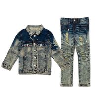 Wholesale high quality boutique kids jeans hot sale ins fashion baby boy denim jeans
