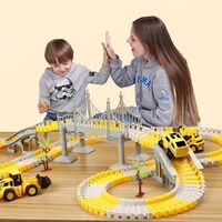 Strait Magnetic Levitation Original Sensory Abs Set Railway Building Blocks Operable Children's Track Train Track Toys