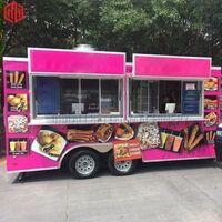 Hot Sale Coffee Taco Truck Fast Food Truck Food Trailer Kiosk Juice Cart Hot Dog Cart with BBQ Mobile Pizza Food Trailer