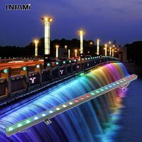 LNJAMI Outdoor Wall Washer IP65 High Rise DMX RGB LED Linear Wall Washer for Architectural Lighting