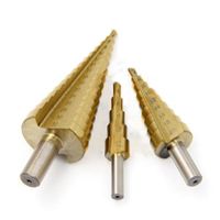 4-12mm/4-20/4-32 triangular handle straight groove step drill set 3 sets of step drill pagoda drill
