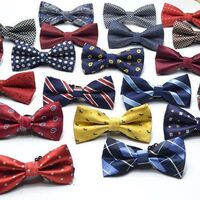 High Quality Men's Bow Tie Bow Tie Handkerchief Clip Set Gift Box Custom Bulk Bow Tie Wedding Spot