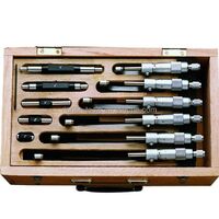 Wooden box outside micrometer set