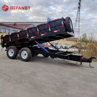 5 tons flatbed trailer with side panels agricultural platform trailer