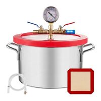 Stainless Steel Vacuum Chamber Vacuum Degassing Chamber Glass Cover Silicone for Evacuating and Protecting Food