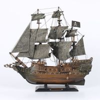 Resin Craft Pirate Ship Fully Assembled Display Ship Model Nautical Decor Home and Office Decor