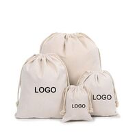 Cheap Wholesale Logo Design Promotional Price Small Recyclable Cotton Muslin Bags