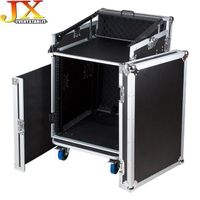 Manufacturer 16U Rack Flight Case for Amplifier/Audio Equipment with Caster Plates