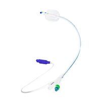 All silicone urinary catheter with temperature sensor or temperature probe