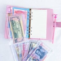 Wholesale Recipe Cash Buget Binder Pu Leather Notebook Money Saving Budget Binder with Cash Envelope
