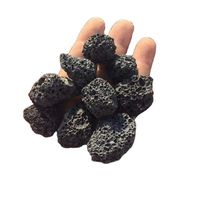 Wholesale price 30-50mm black lava stone