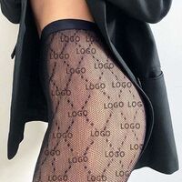 Custom Brand Logo gg Fashion Mesh Luxury Stockings Ladies Letter Print Mesh ff Leggings Women's Design Pantyhose Popular