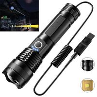 100000 lumens 4 modes 3000m amazon barrel white laser light rechargeable usb p70 hunting led flashlight tactical light flashlight