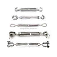AISI304/AISI316 stainless steel open body turnbuckles, customized standard or non-standard wire rope turnbuckles
