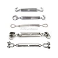 AISI304/AISI316 stainless steel open body turnbuckles, customized standard or non-standard wire rope turnbuckles