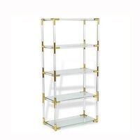 VONVIK Clear Acrylic Lucite Ladder Rack Bookshelf Ladder Decorative Shelf
