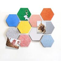 30cm Colorful Wall Stickers Felt Cork Hexagon Wall Decorative Wall Stickers Wall Background Board