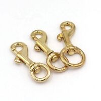 Brass Swivel Eye Buckle Hook Dog Key Chain Holder For Leather Bags