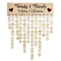Family and Friends Special Days Ramadan Reminder Board Calendar Birthday Tracker Wall Plaque Home Decor