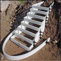 Lightweight quick work reusable sidewalk flexible plastic formwork for curved concrete works