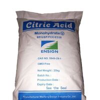 Sour Lemon Price China Manufacturer Food Additive Powder Factory 25Kg Bag Food Grade Anhydrous Citric Acid