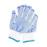 Factory Price Double Sided PVC Polka Dot Garden Cotton Gloves